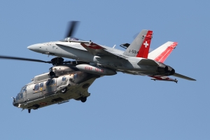 Swiss Air Force F/A-18C Hornet & AS532UL Cougar © Dean West - globalaviationresource.com