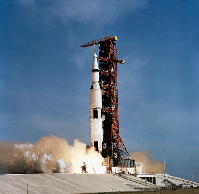 Lift off for Apollo 11 on 16th July 1969 - NASA