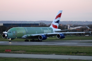 BA\'s third aircraft, to become G-XLEC, seen at Toulouse undergoing rejected take-off trials in March 2013 © Karl Drage - www.globalaviationresource.com