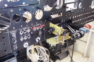 Close up view of the restored instrument panel and throttle box area, June, 2014.  © Bob Wealthy