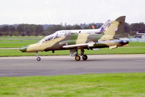 BAe's Hawk 100 demonstrator lands at Farnborough © Rob Edgcumbe - www.globalaviationresource.com