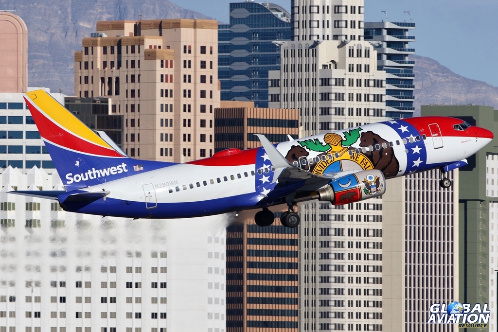 Missouri One - “United We Stand” - Boeing 737-700 - Las Vegas McCarran © Paul Dunn - Global Aviation Resource