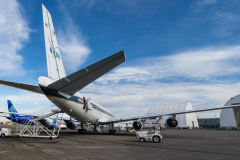 On the ramp at Paine Field with the Boeing EcoDemonstrator for a photo shoot © Rob Edgcumbe - Global Aviation Resource
