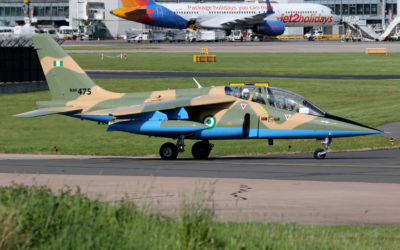 Military Aviation News – Nigerian Air Force Alpha Jet at Manchester Airport